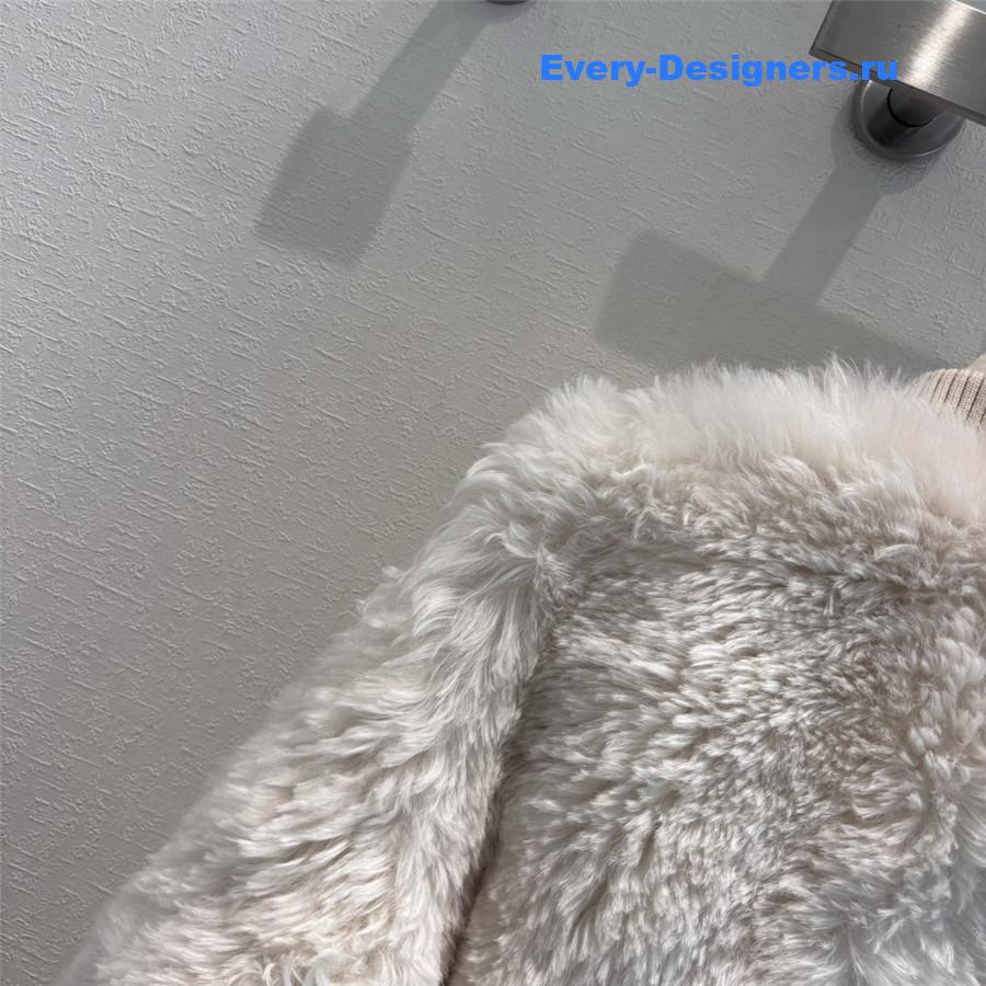 D10r wool and fur coat