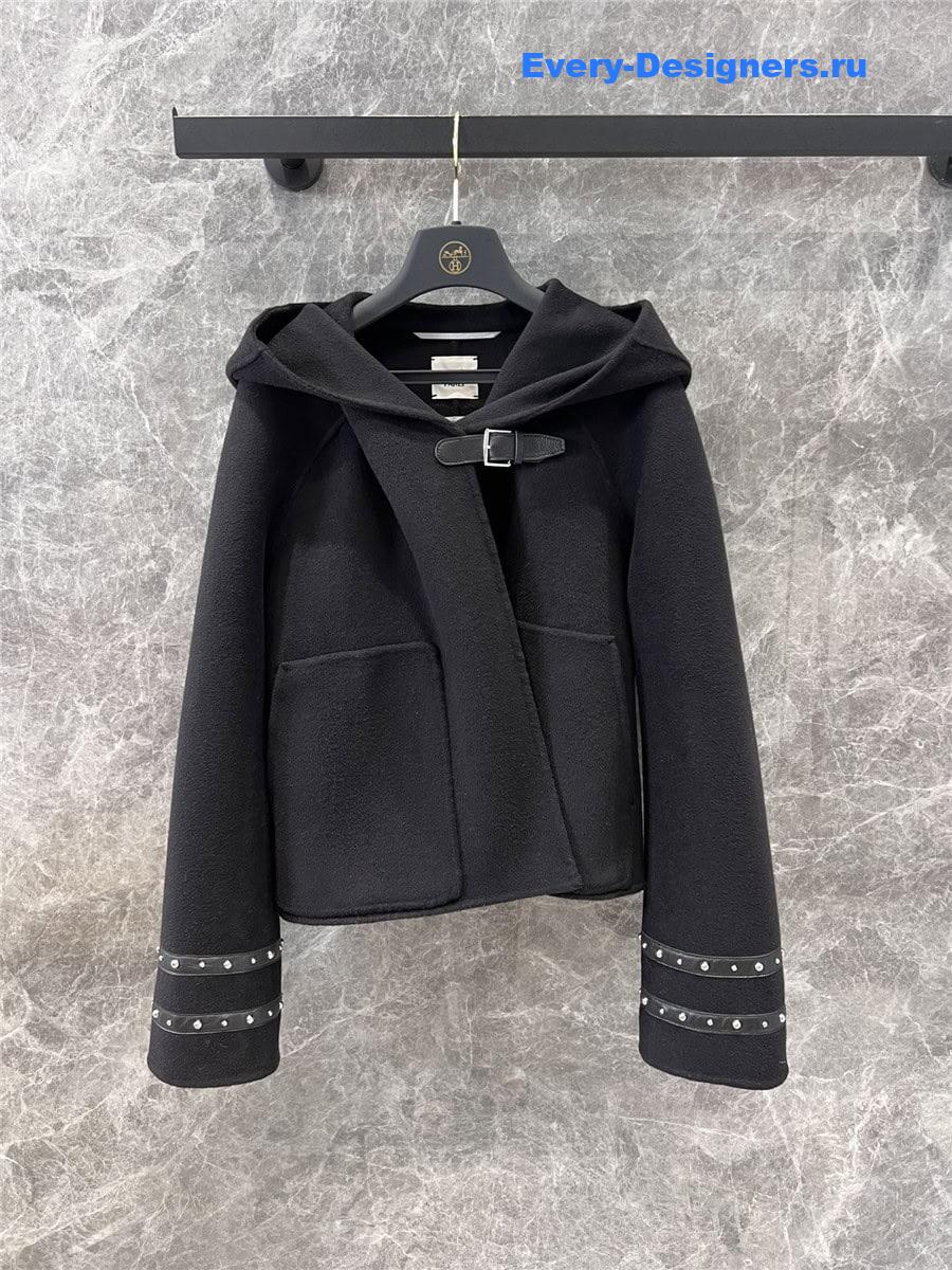H**me5 studded cashmere coat