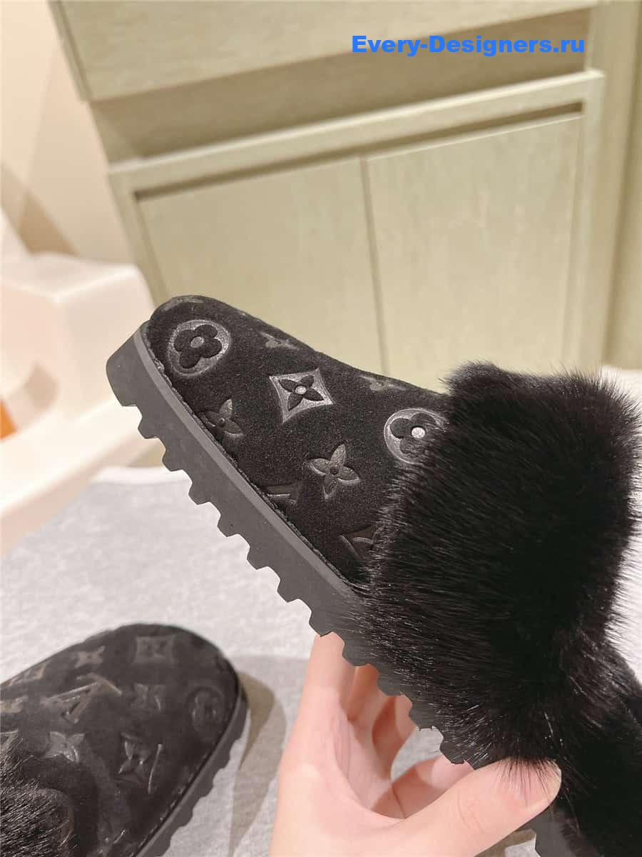 l0vis Vvtt0n lv flat mink slippers