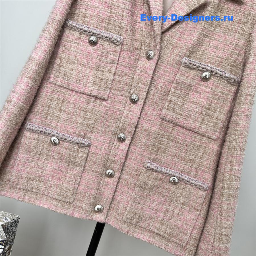 CC pink check tweed jacket
