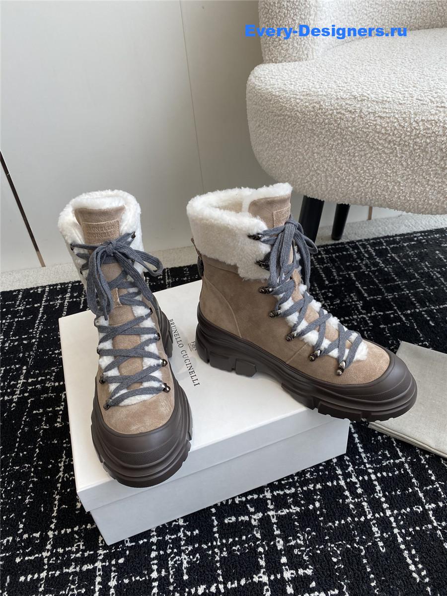 BC Brown Panelled Ankle Boots