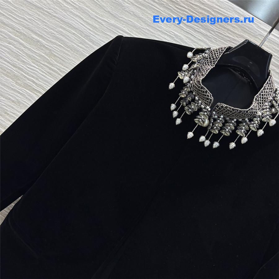 D10r velvet cropped jacket