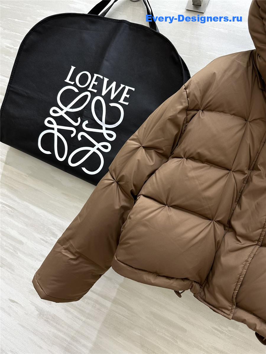 L0ew* minimalist hooded down jacket