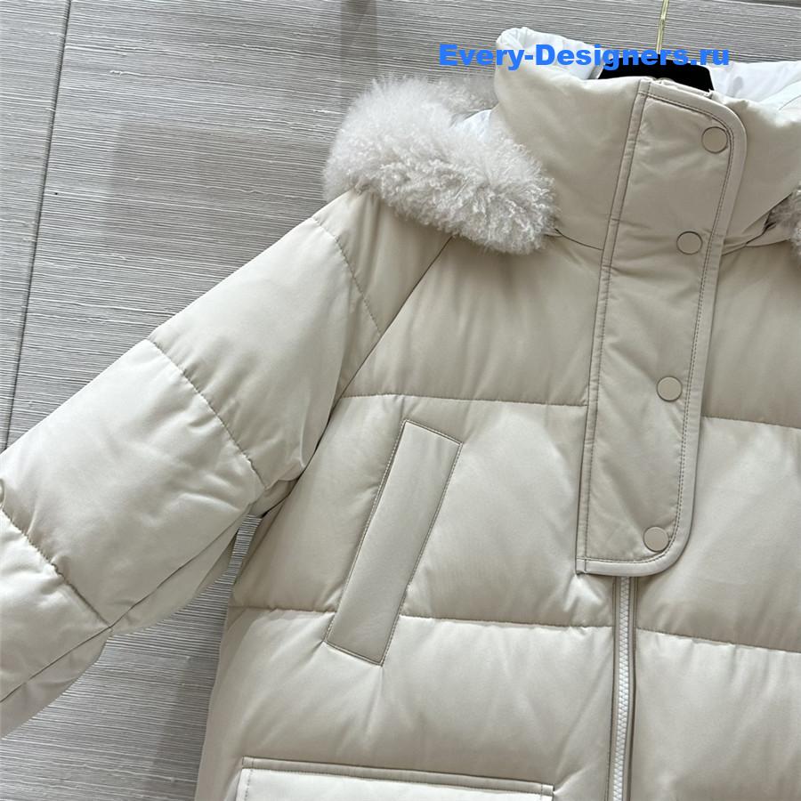 BC hooded long down jacket