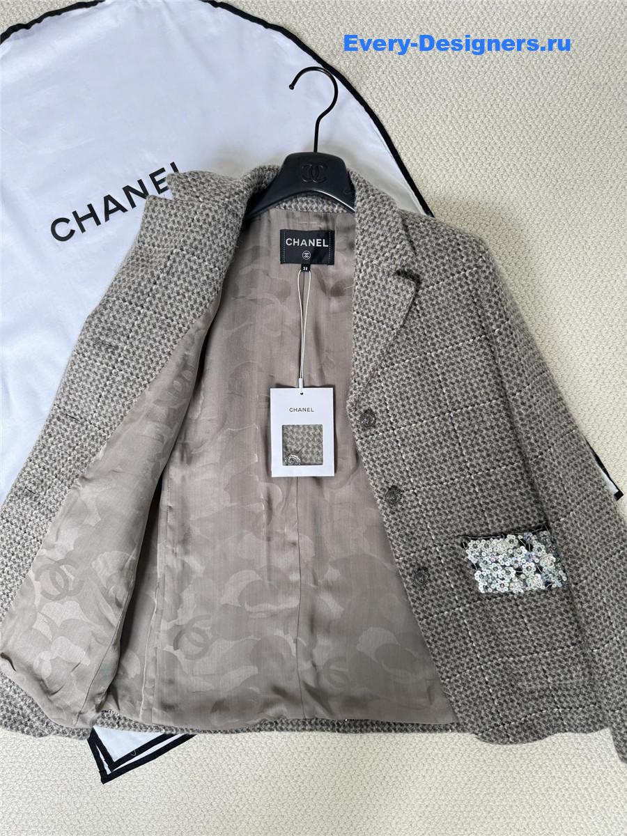 Ch**el beaded tweed jacket