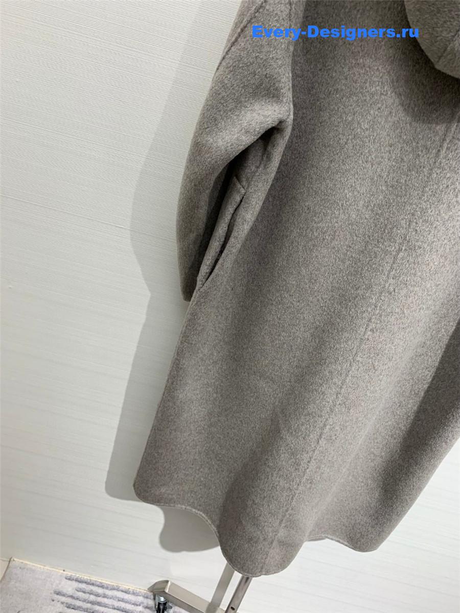 Jil sander hooded cashmere coat