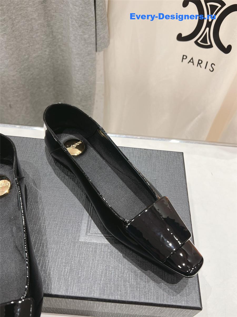 Y51 poppy patent leather ballerinas