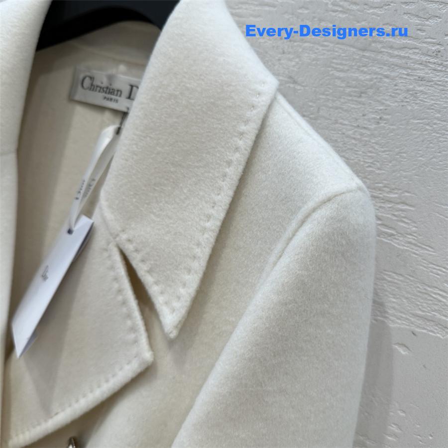 D10r double-breasted cashmere coat