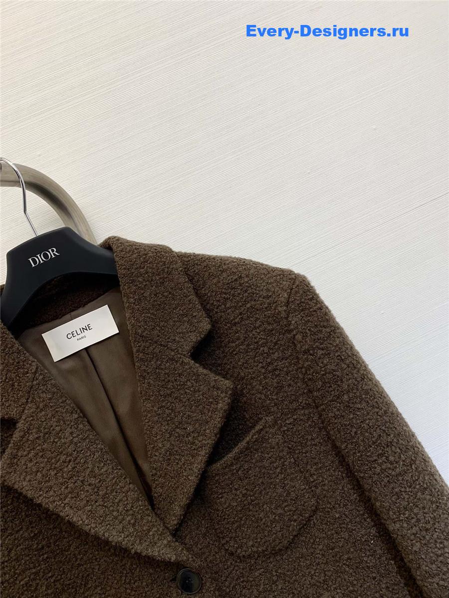 Ce1i*e bouclé coat