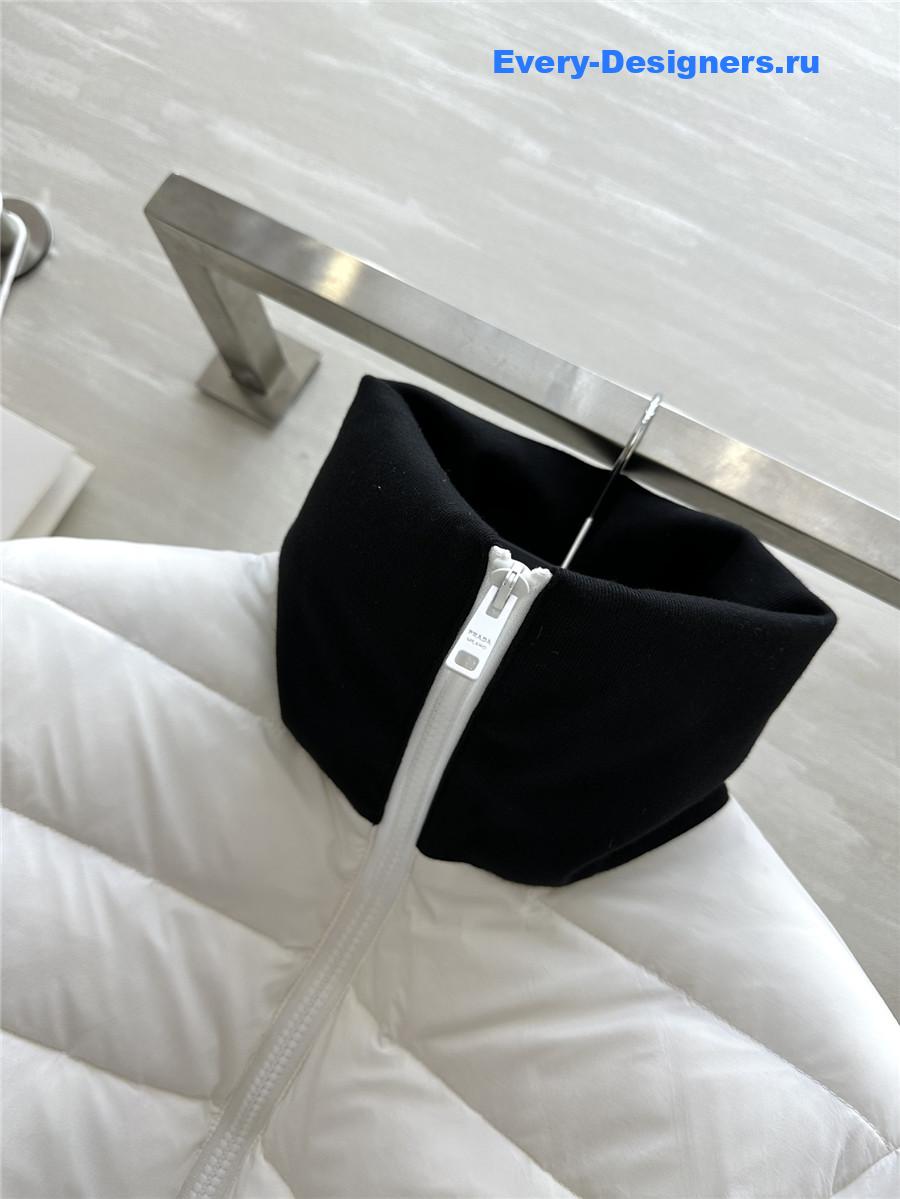 Pra*a waist lapel down jacket