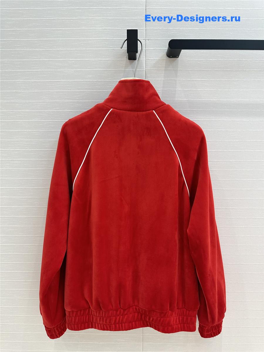 Ce1i*e preppy velvet tracksuit