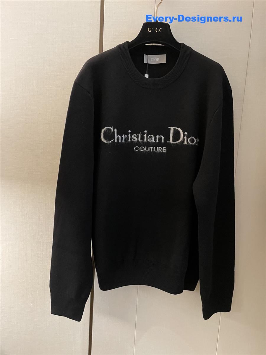 D10r brush logo knit sweater black