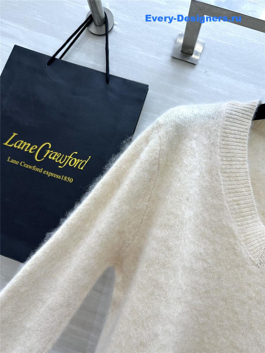 Jil Sander V-Neck Cashmere Sweater Lemon