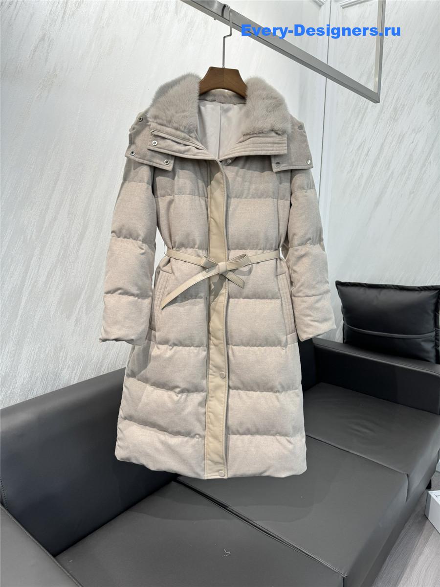 L0r0 P1ana cashmere and goose down jacket