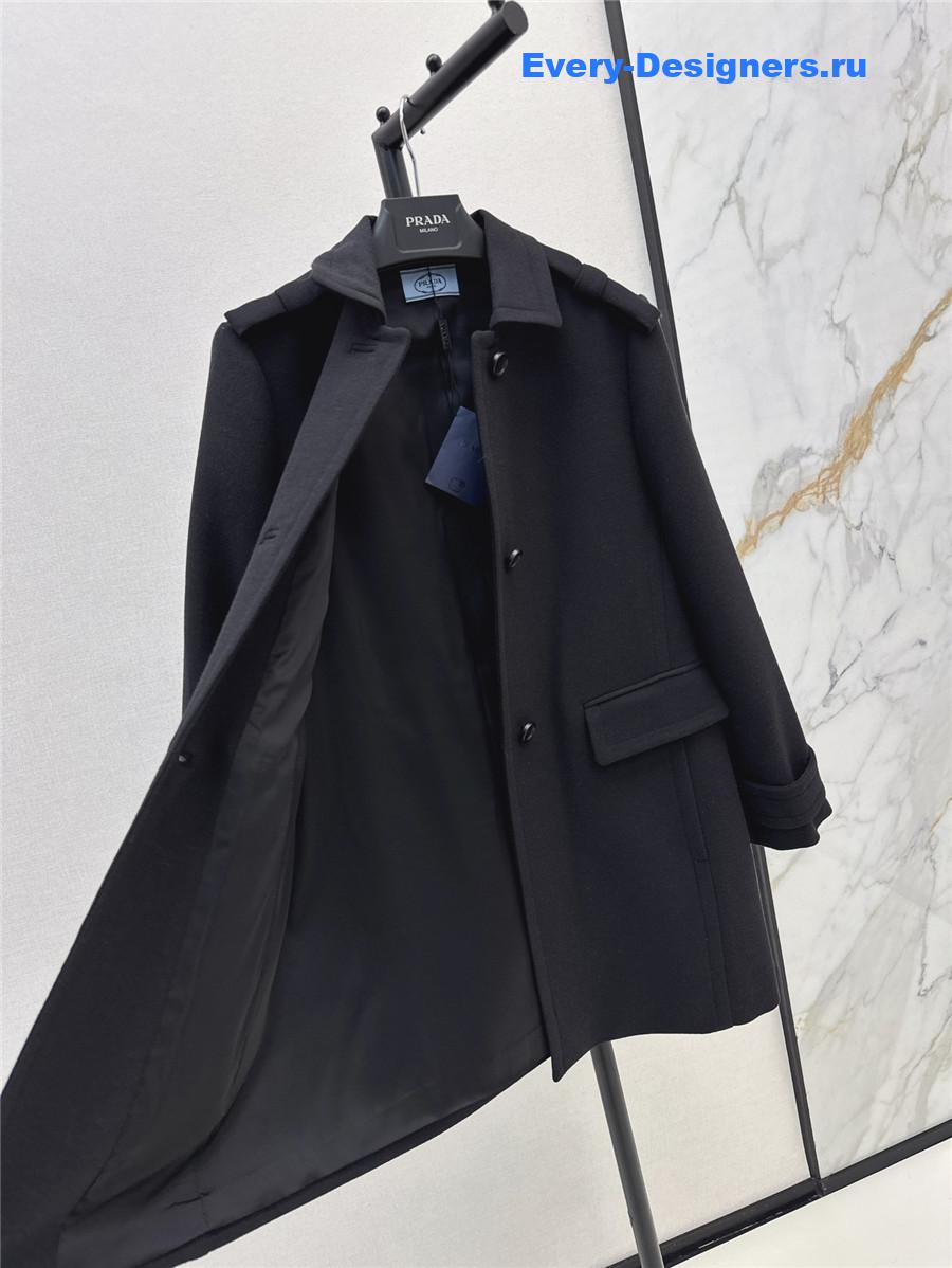 Pra*a single-breasted mid-length coat