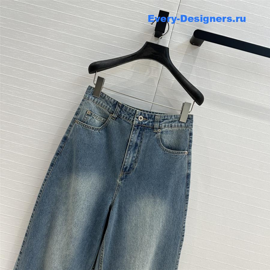L0ew* denim sickle jeans