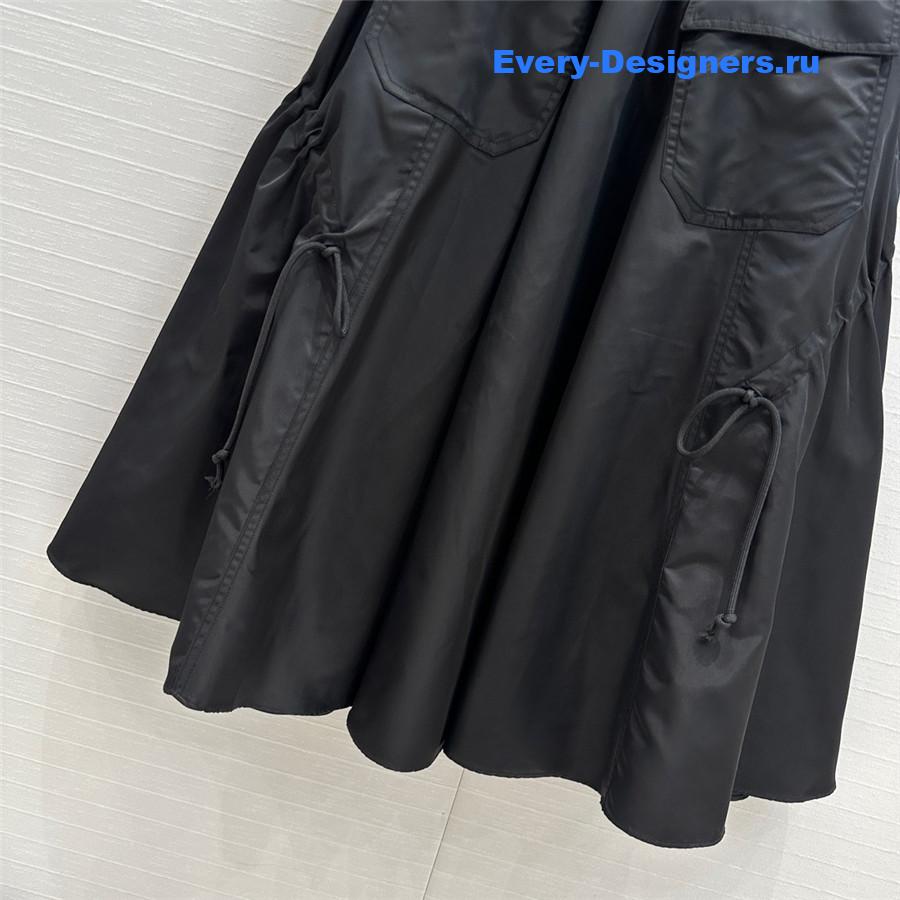 Pra*a elastic waist nylon maxi skirt