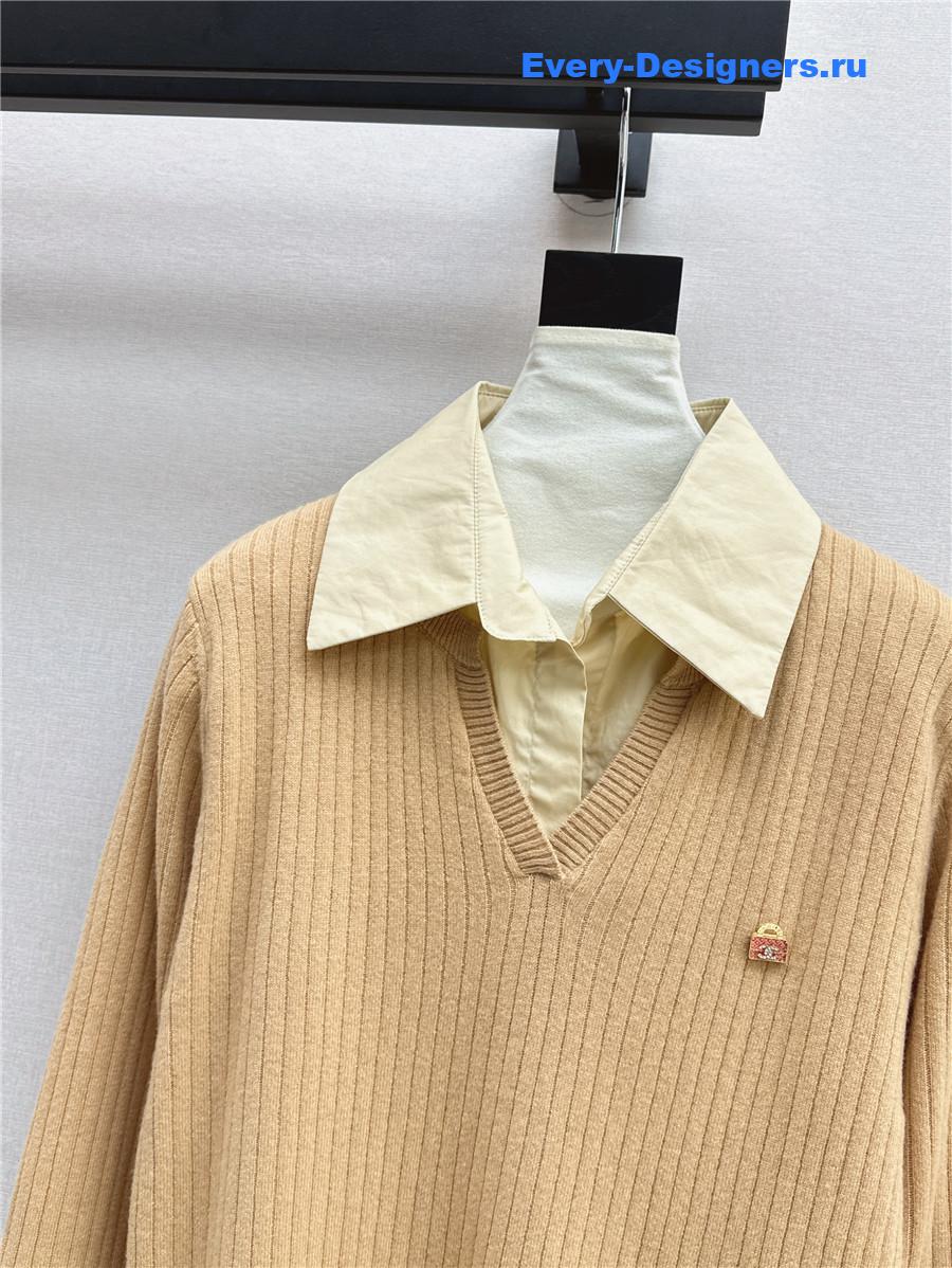 Ch**el fake two piece sweater