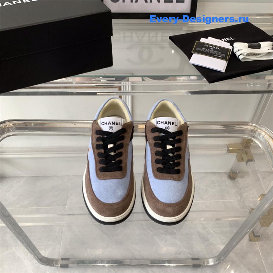 Ch**el multi-color suede low-top sneakers
