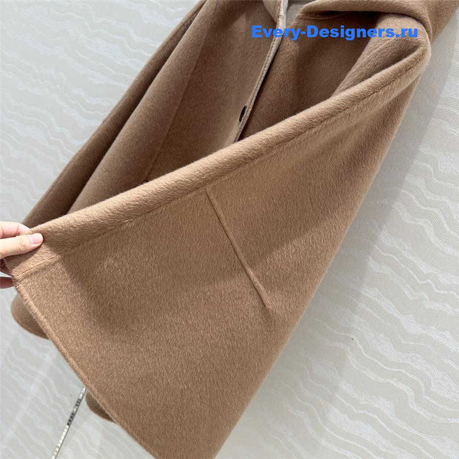 L0r0 P1ana brown hooded cashmere cape