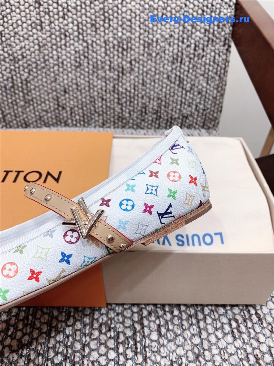 LV x TM Romy Flat Ballerina White