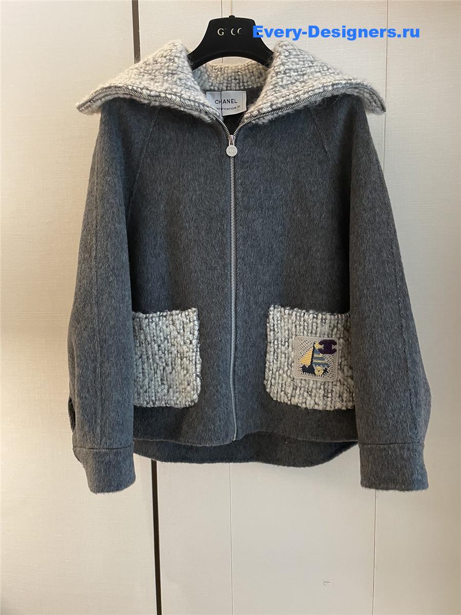 Ch**el ladies lapel knitted cardigan jacket