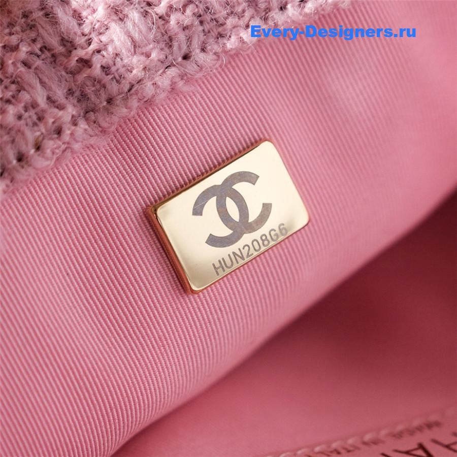 Ch**el tweed shearling shoulder bag