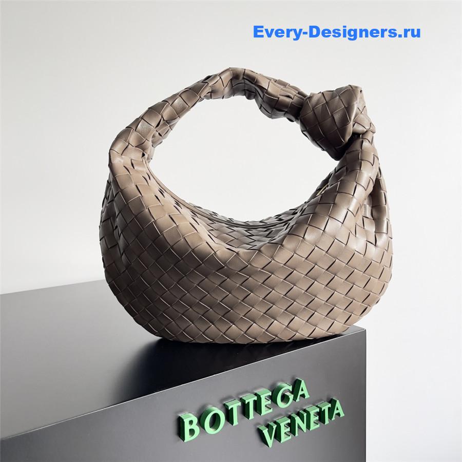 b0tt*ga Ven*ta jodie knotted intrecciato leather tote brown