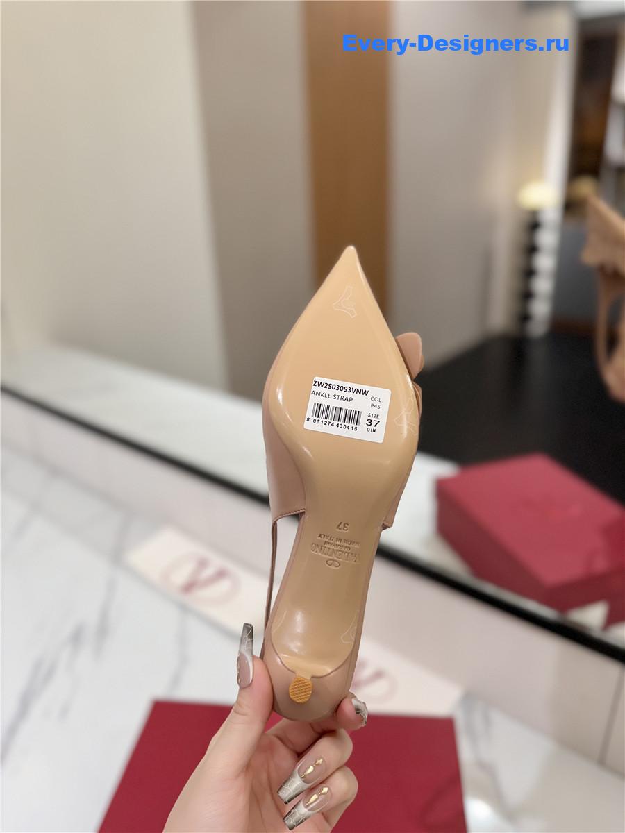 Va1e*ntin0 bow slingback heels beige