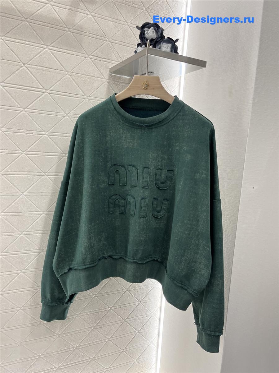 Miu Miu Crew Neck Logo Sweatshirt Set