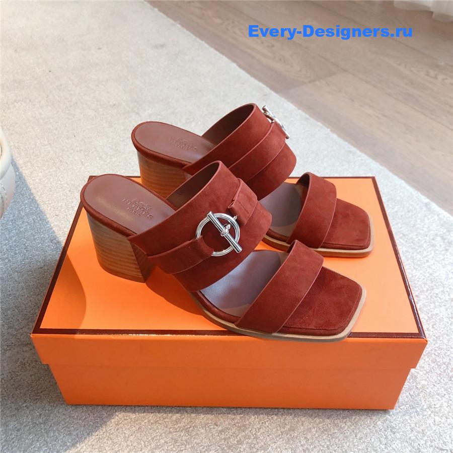 H**me5 suede kite 60 sandals brown