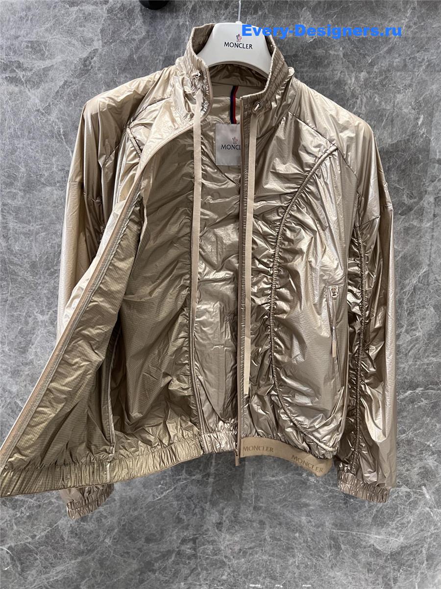 Moncler Doride Seamed Bomber Jacket Beige