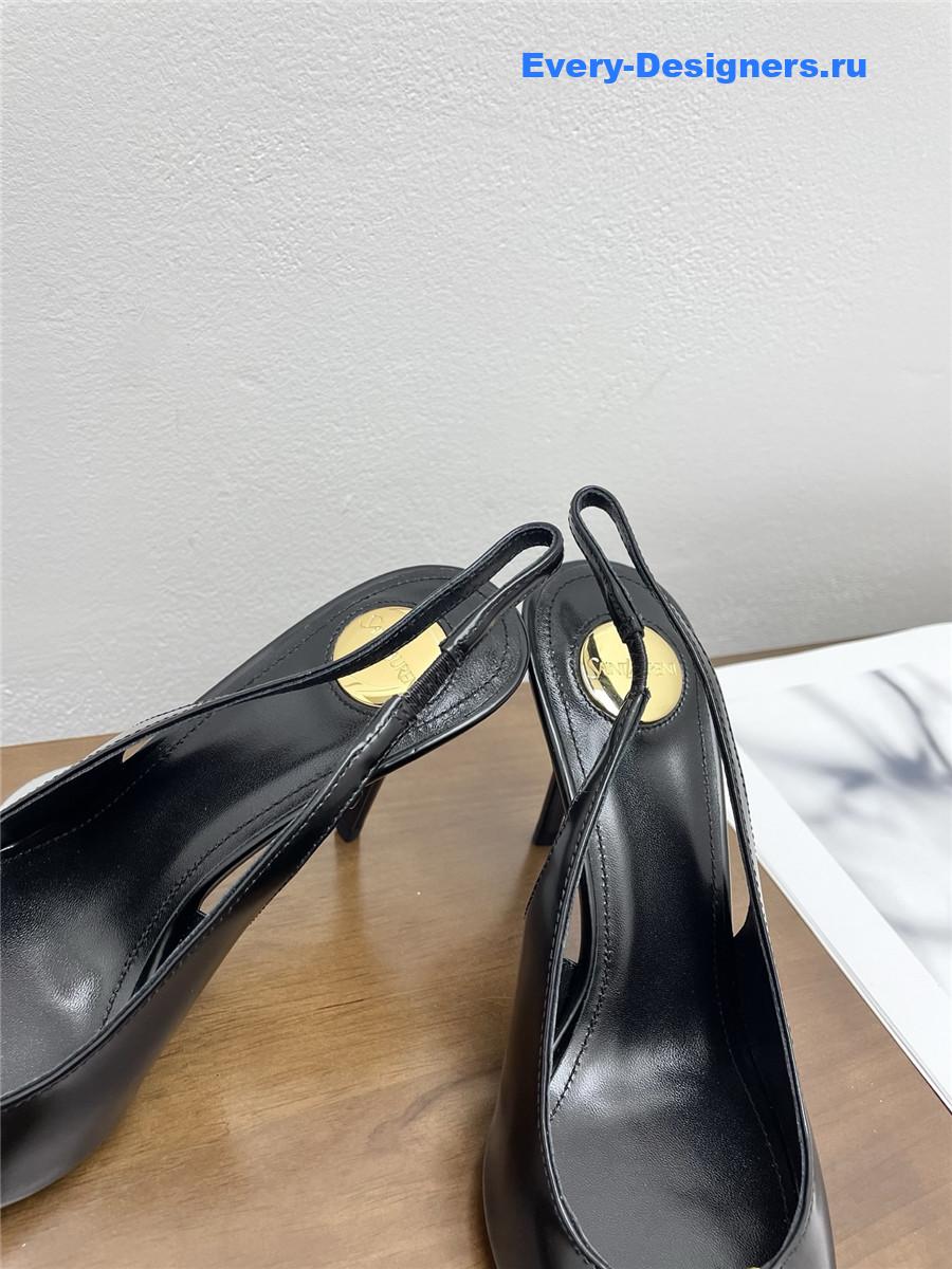 Sa1nt Lau*nt babylone cassandre leather pumps in black