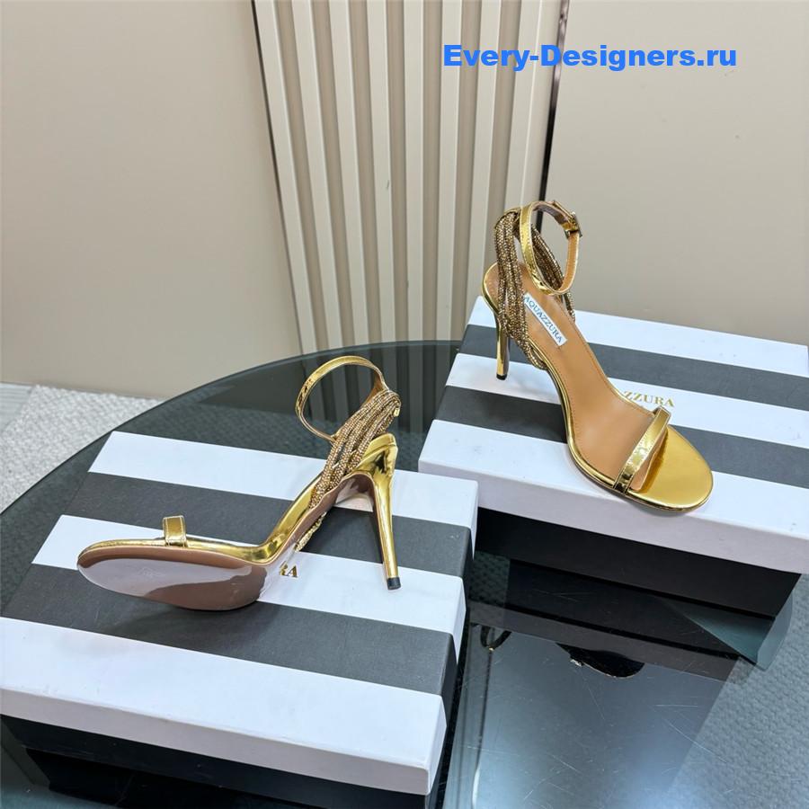 Aquazzura Wild At Heart 105 Sandal Gold