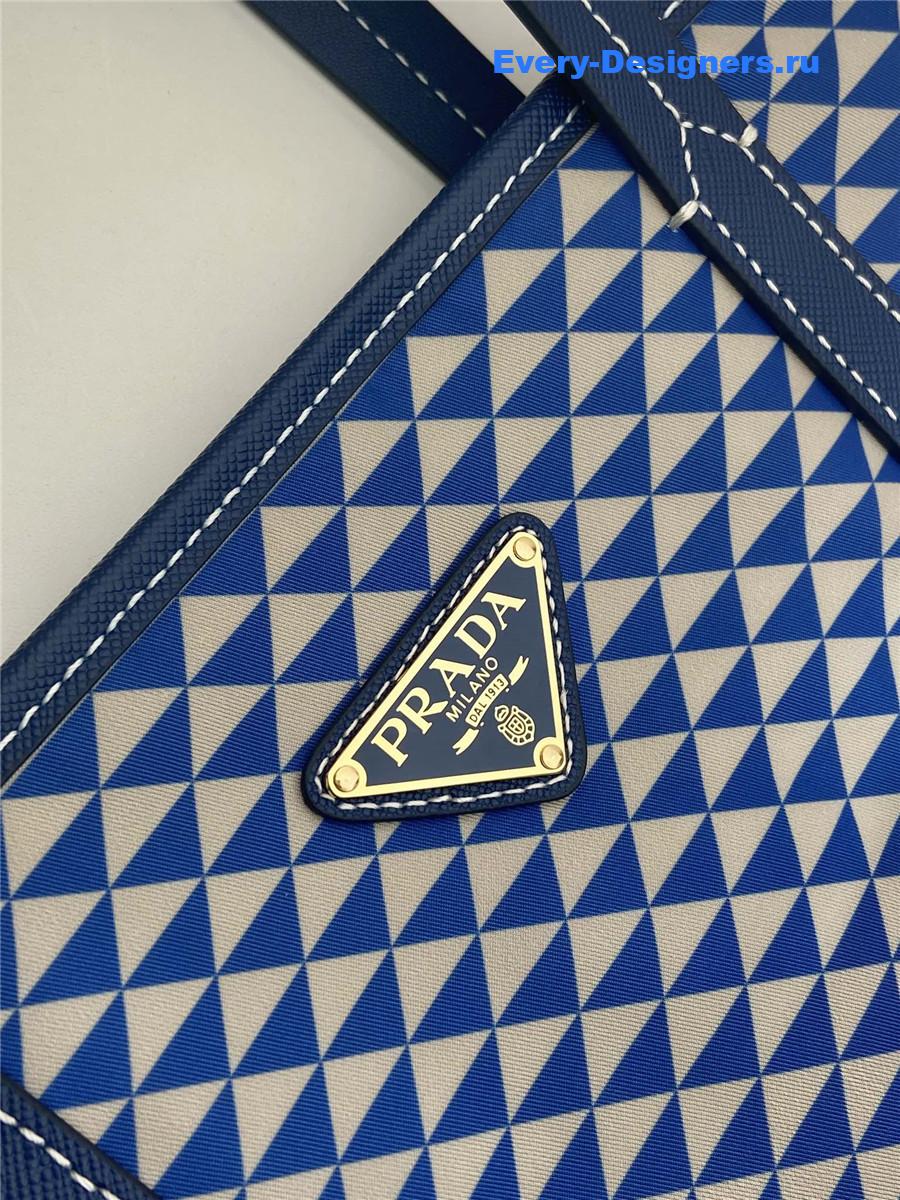 Pra*a tessuto triangulum tote bag blue