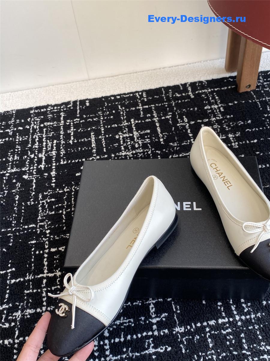 Ch**el cc embroidered ballet flats