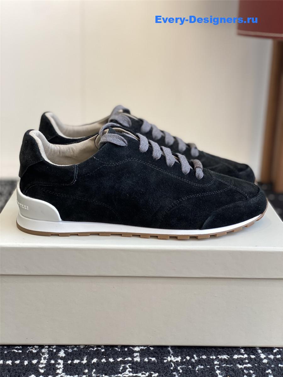 BC 10mm Suede Low Top Sneakers Black