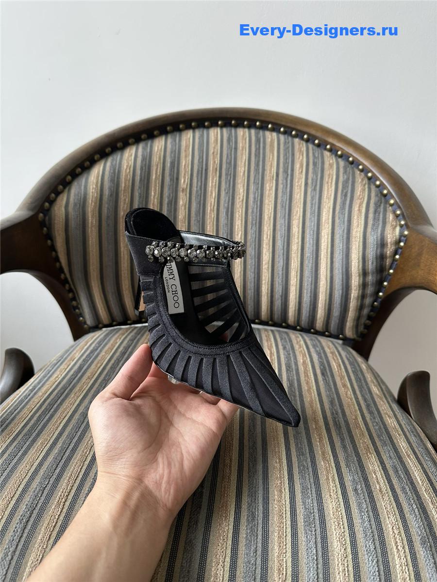 J1m*y Ch00 bing 100mm crystal-embellished pumps