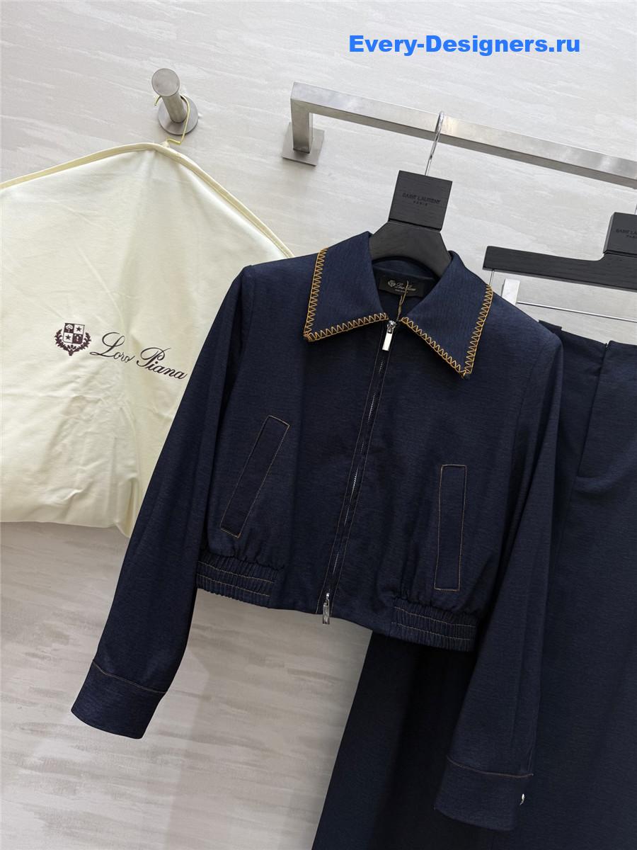 L0r0 P1ana tencel denim suit
