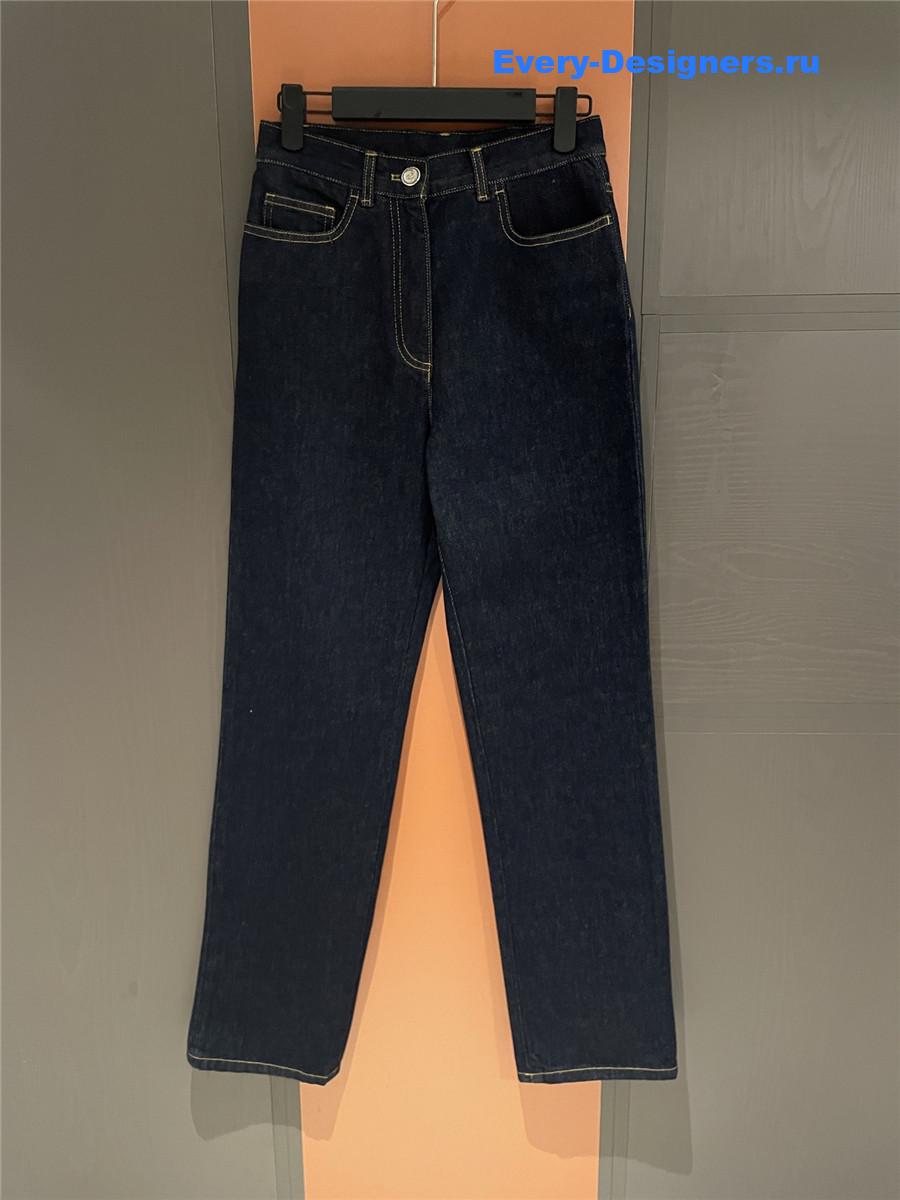 Ch**el cc logo blue jeans