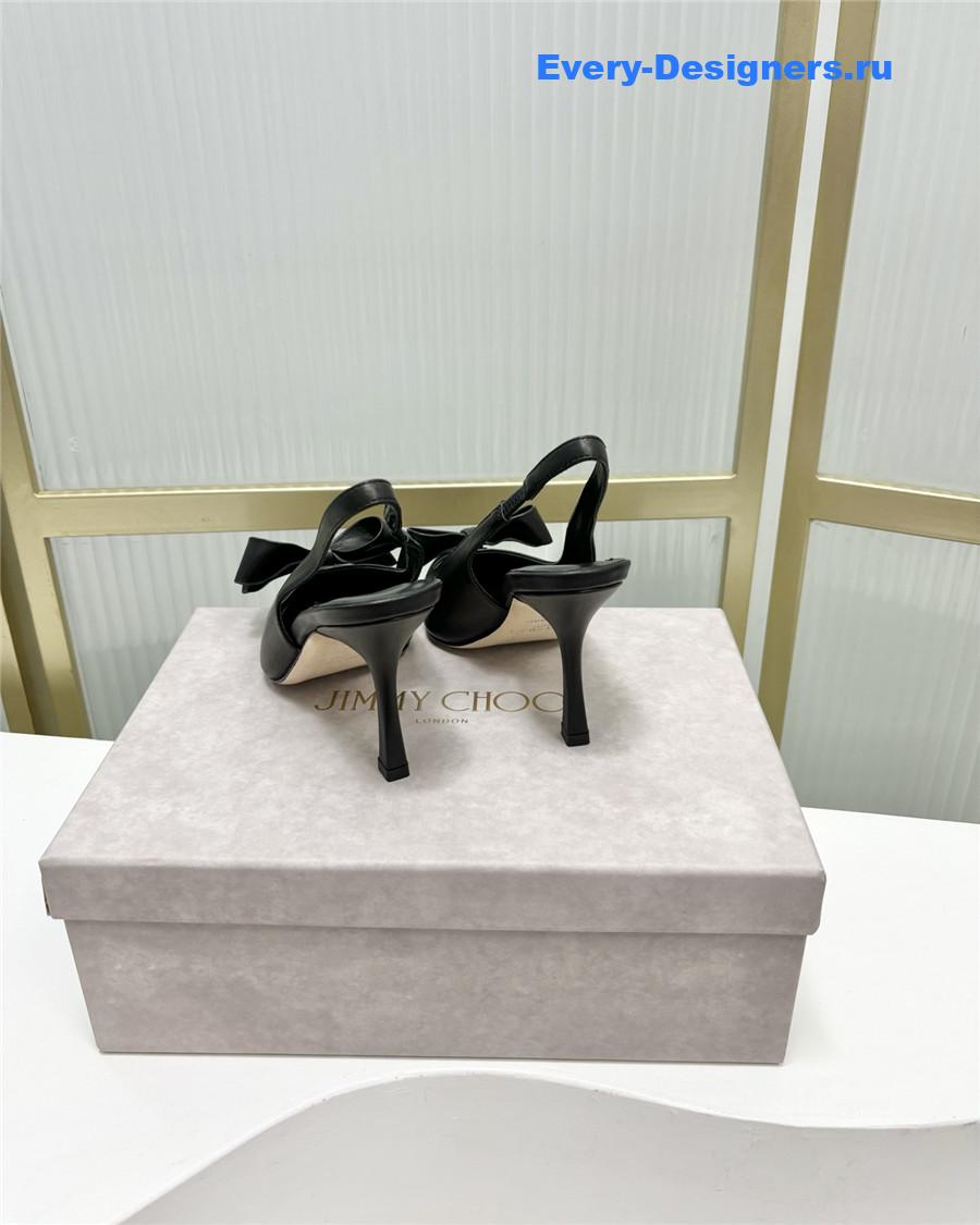 J1m*y Ch00 staz bow-embellished pumps black