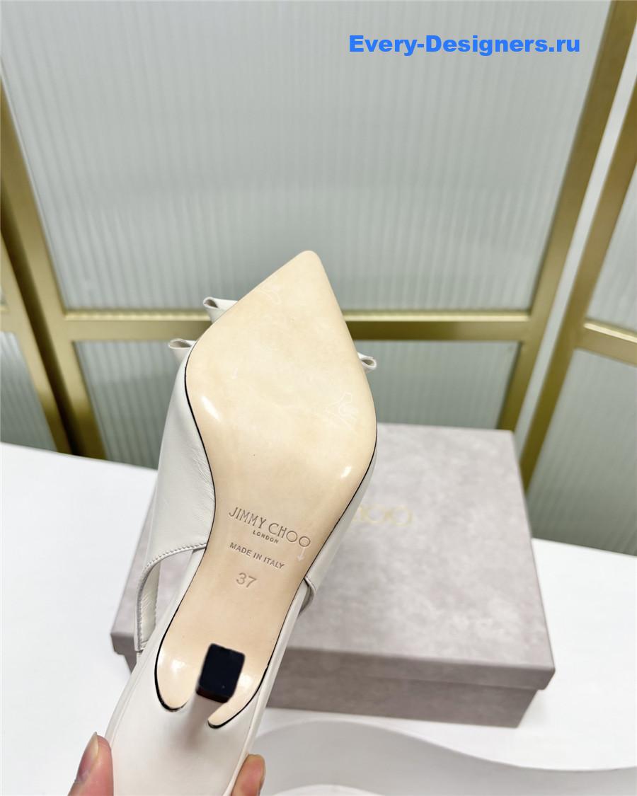 J1m*y Ch00 staz bow-embellished pumps white
