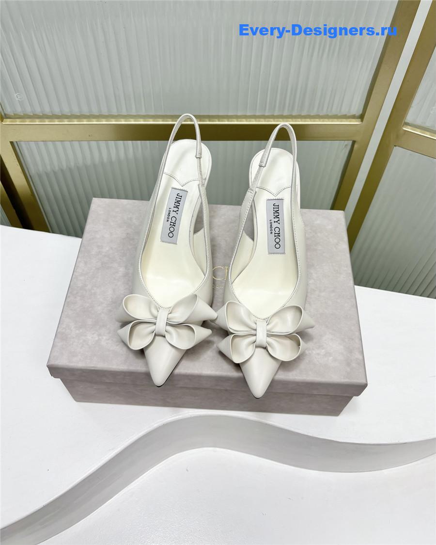 J1m*y Ch00 staz bow-embellished pumps white
