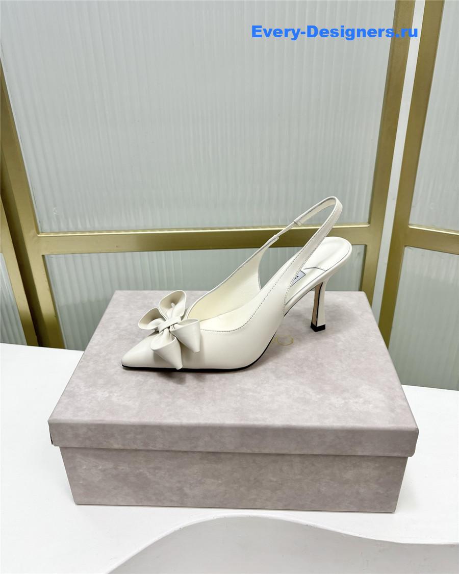 J1m*y Ch00 staz bow-embellished pumps white