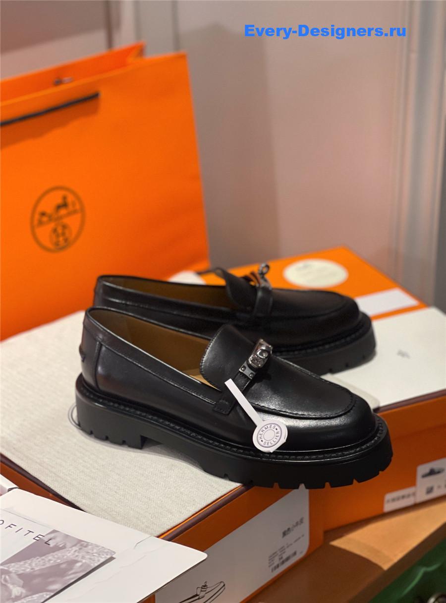 H**me5 leather icone loafer black