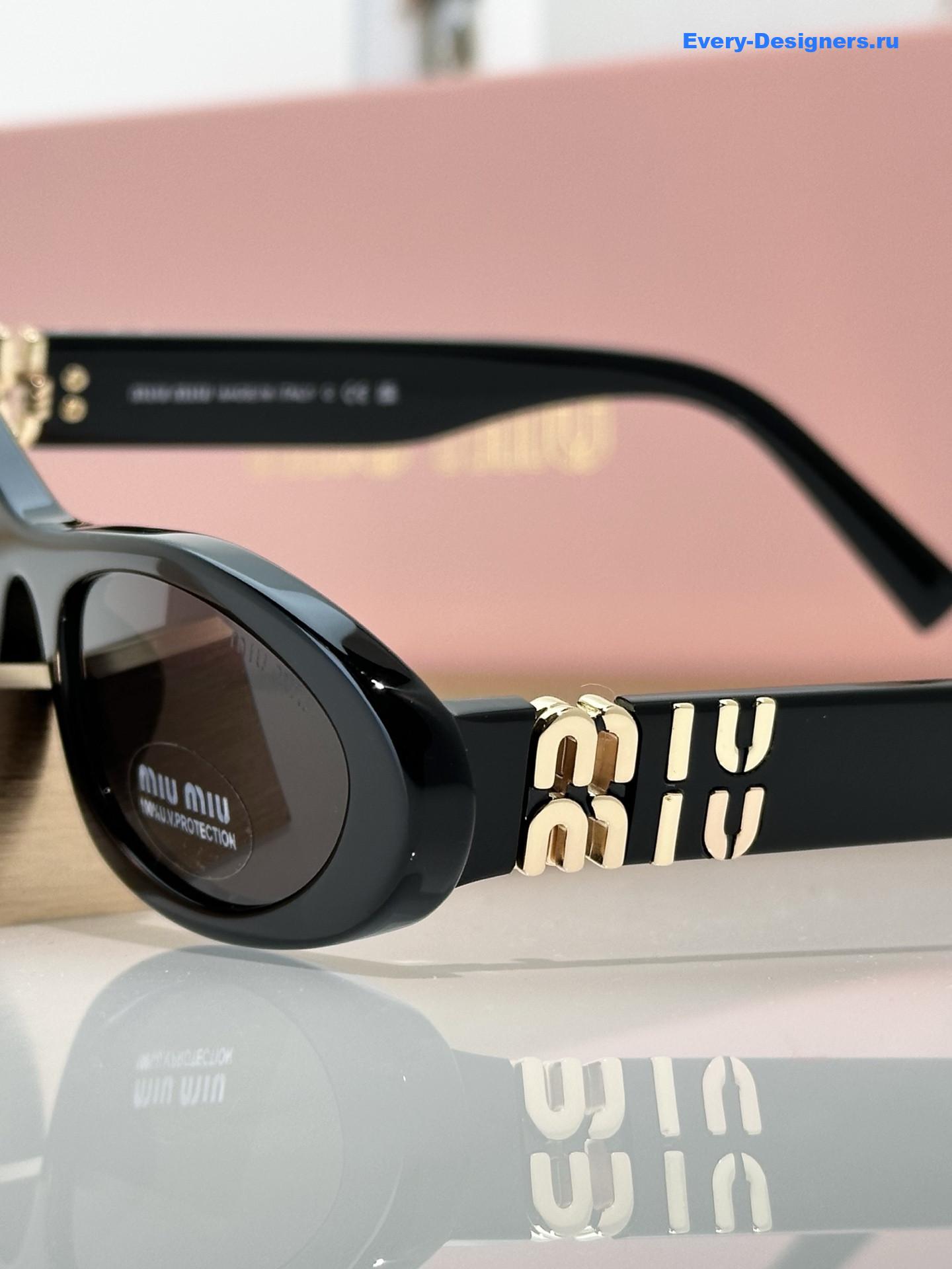 Miu Miu Black Cat-Eye Sunglasses