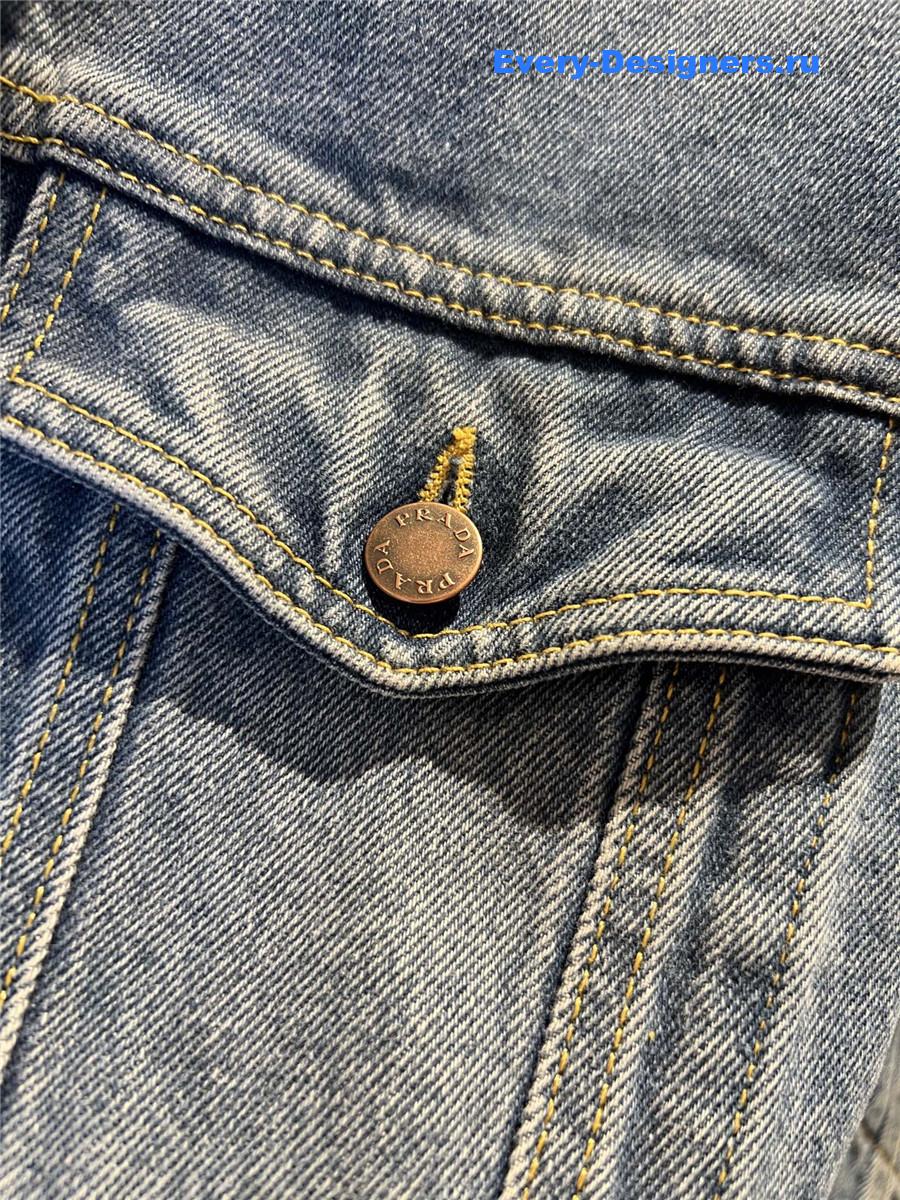 Pra*a light blue denim blouson jacket