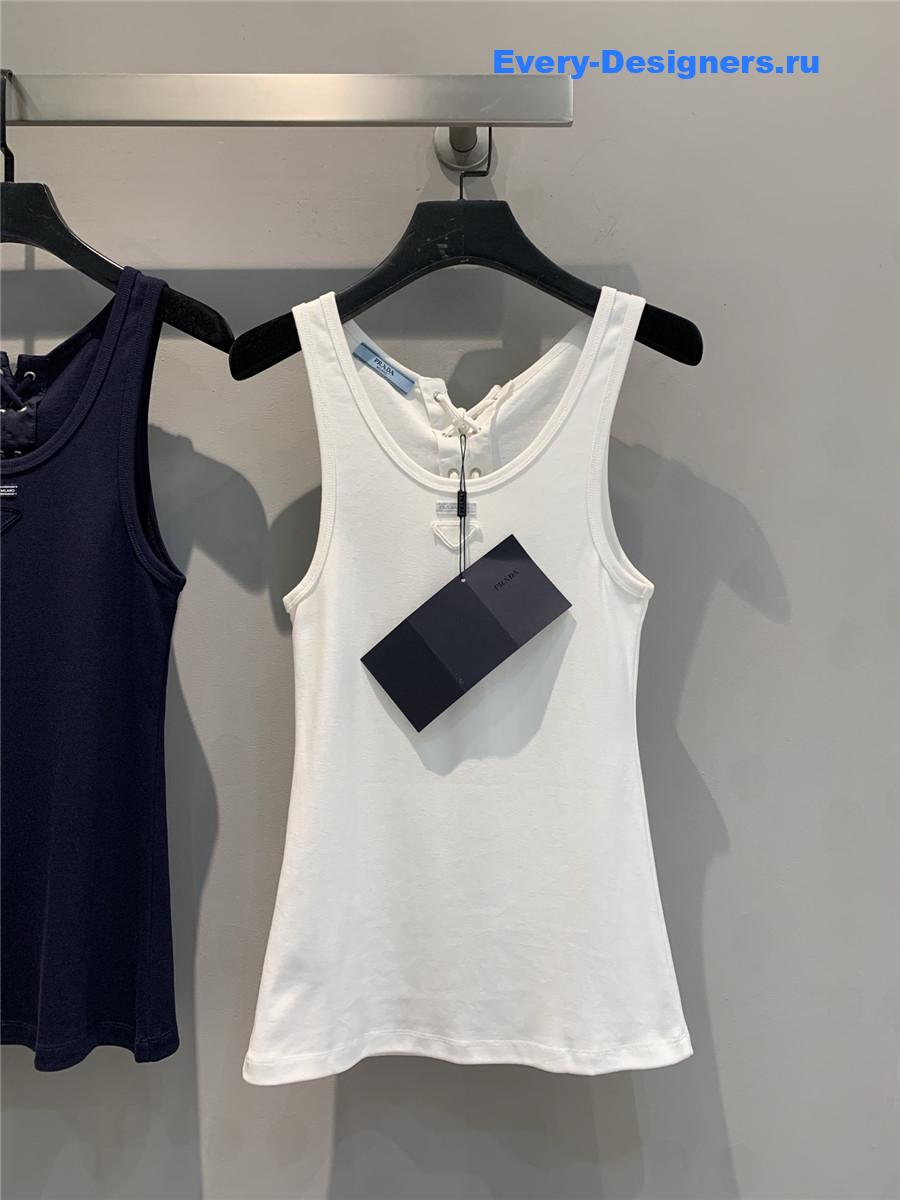 Pra*a white straps tank