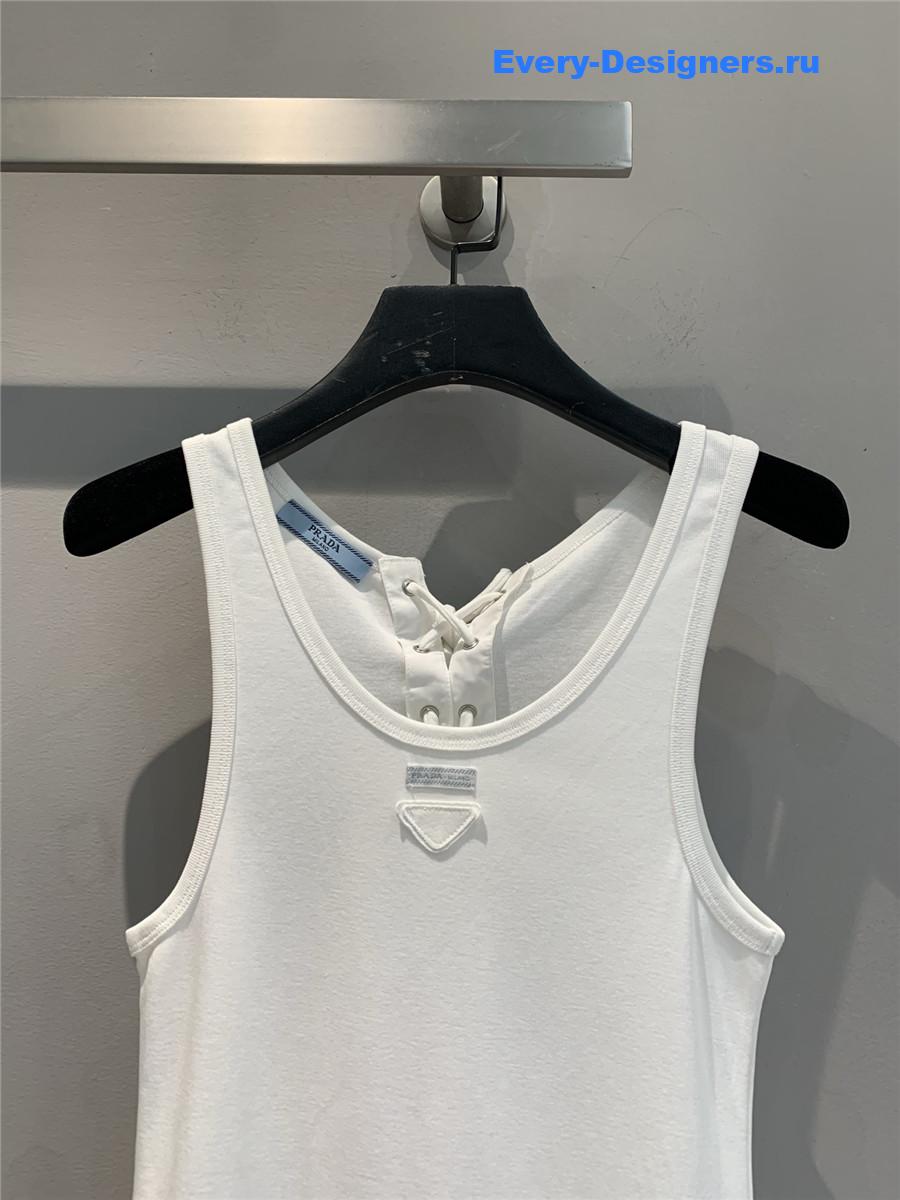 Pra*a white straps tank