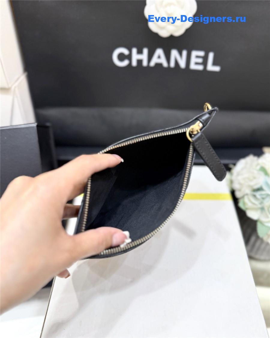 Ch**el black calfskin maxi tote